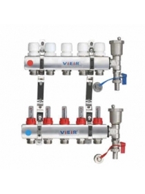 Коллектор для теплого пола на 10 контуров с расходомерами (без кранов)
