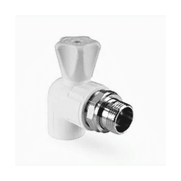 Кран PPR шаровый радиаторный угловой Dn 25x3/4