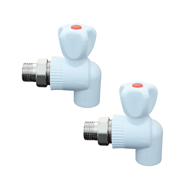 Кран PPR шаровый радиаторный угловой Dn 20x1/2 Пара