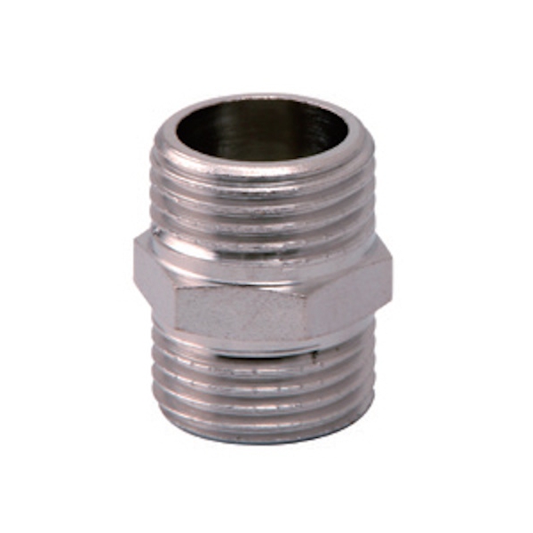 Ниппель S 1/2"ш Х 1/2"ш (никелированный)